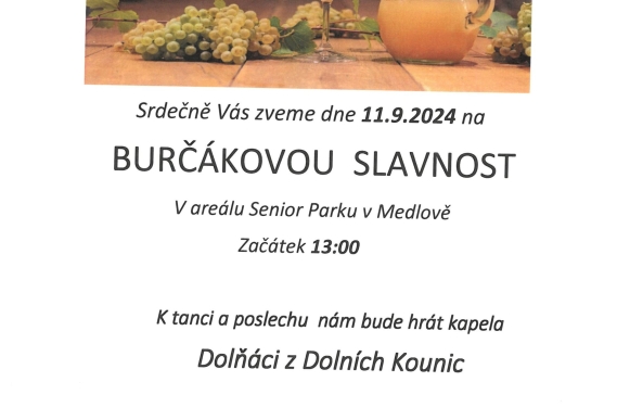 Obec Medlov - Burčáková slavnost